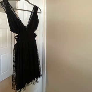 Black lace mini cocktail dress express